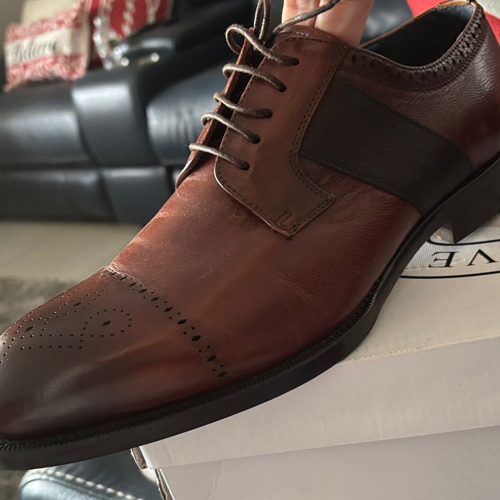 Steve Madden Dark Brown Leather Oxfords - Picture 6 of 10